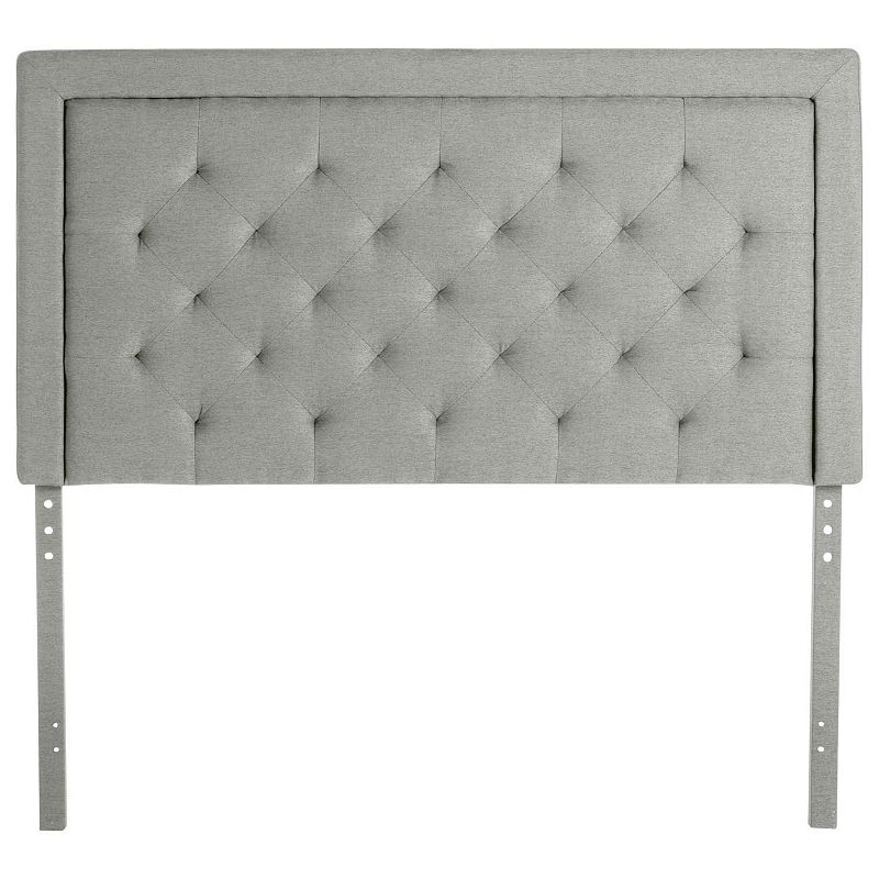 Lucid Dream Collection High Rise Diamond Tufted Headboard Black, Grey, Quee