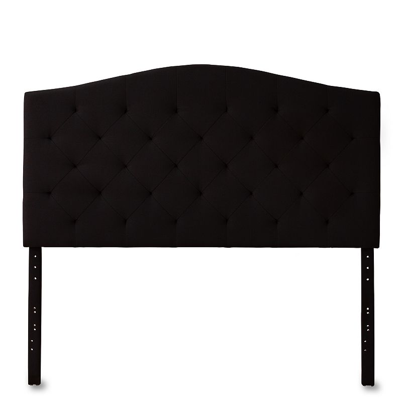 Lucid Dream Collection High Rise Curved Headboard, Black, Queen
