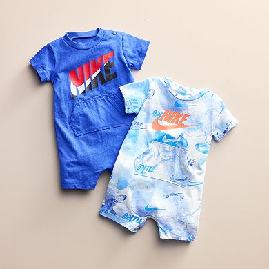 Baby Boy Nike Tie-Dye Graphic Romper