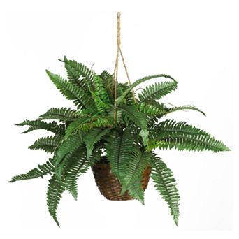 nearly natural Hanging Silk Boston Fern Plant