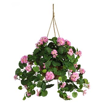 nearly natural Hanging Silk Geranium Plant