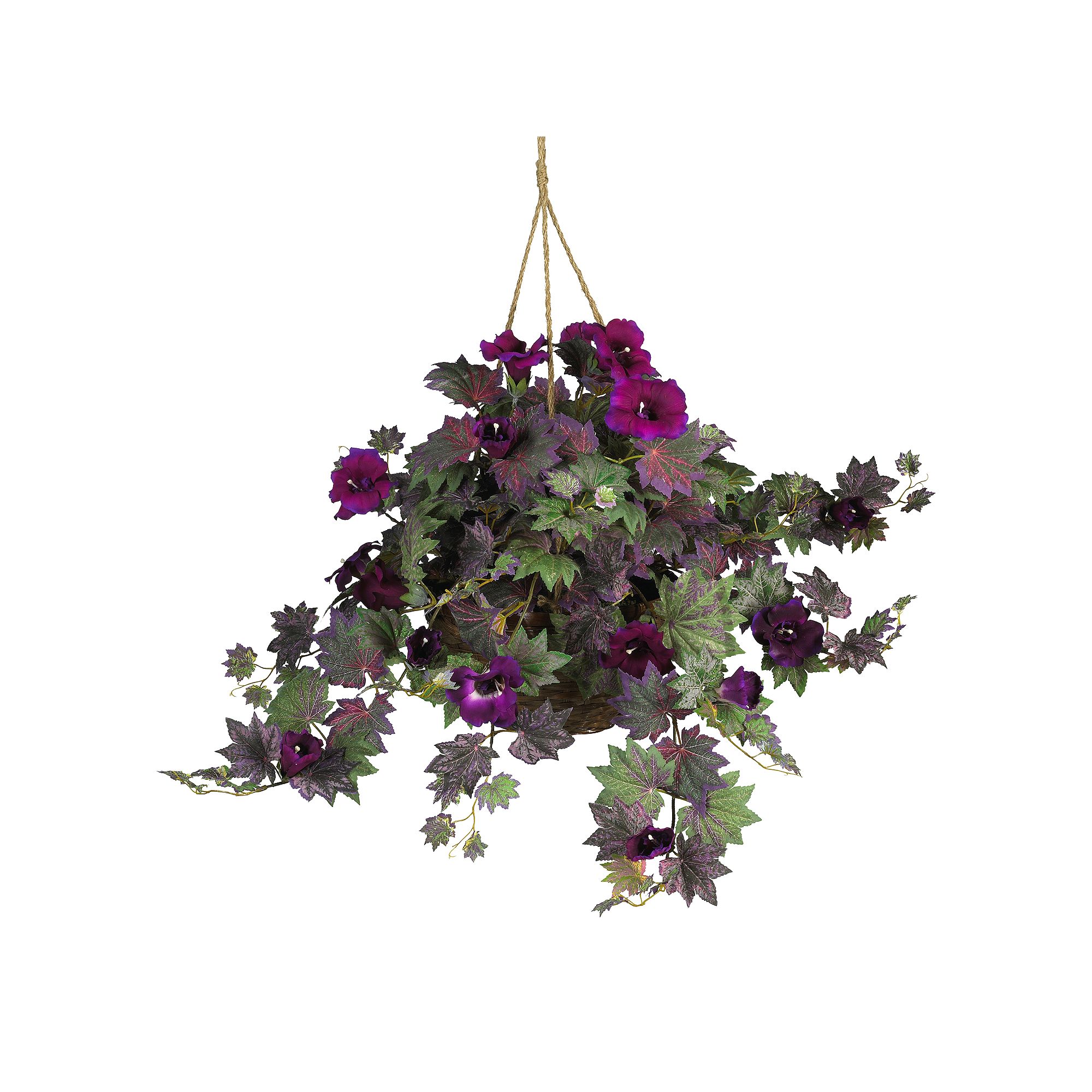 nearly natural Hanging Silk Morning Glory, Multicolor