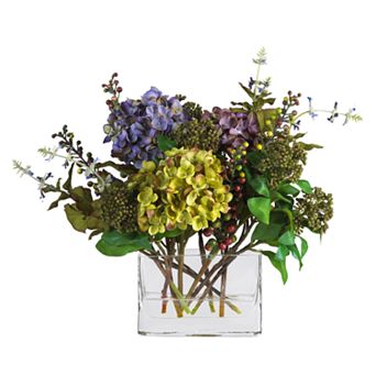 nearly natural Silk Hydrangea Floral Arrangement