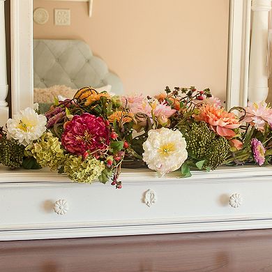 nearly natural Silk Peony Arrangement Centerpiece