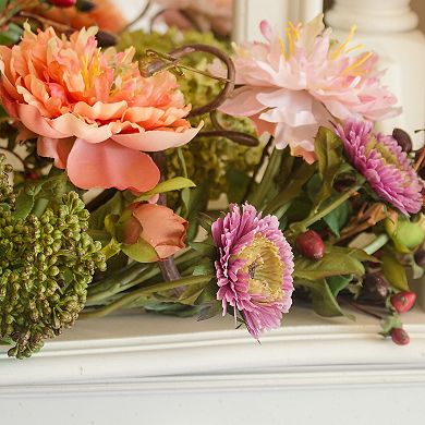 nearly natural Silk Peony Arrangement Centerpiece