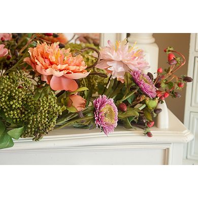 nearly natural Silk Peony Arrangement Centerpiece