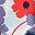 Ikatbloom Poppy Red