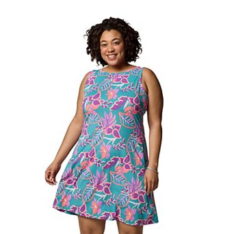 Plus Size Columbia Chill River Print UPF 50 Moisture-Wicking Active Dress