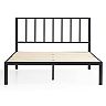 Lucid Dream Collection Metal Platform Bed with Vertical Bar Headboard