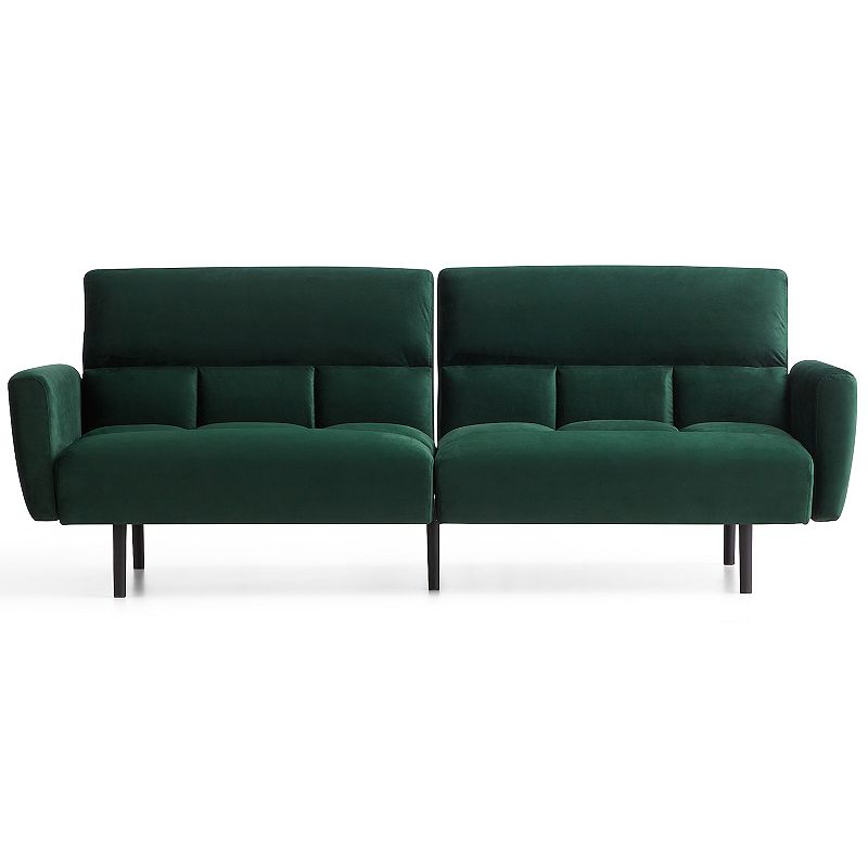 Lucid Dream Collection Box Tufted Futon, Green