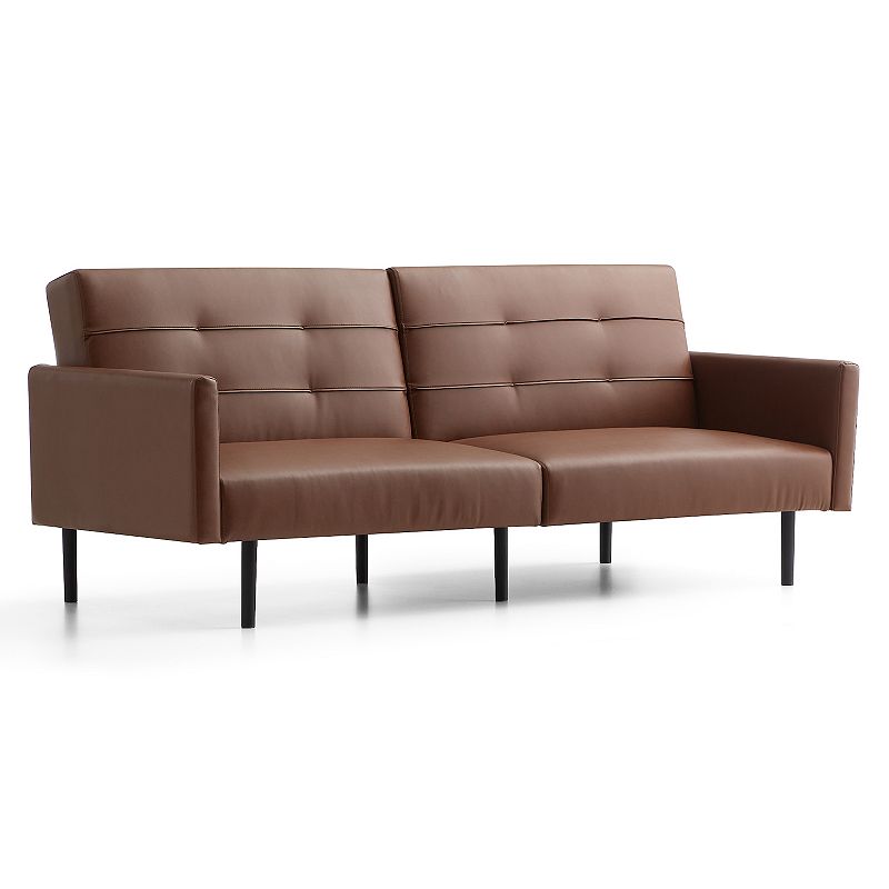 Lucid Dream Collection Channel Tufted Futon, Brown