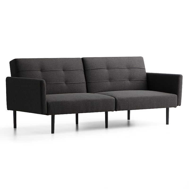83068812 Lucid Dream Collection Channel Tufted Futon, Black sku 83068812