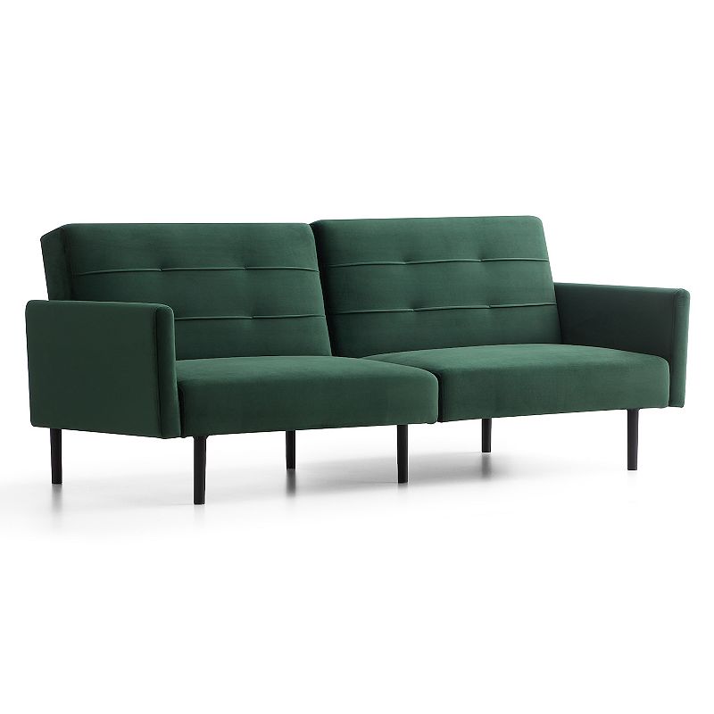 75603373 Lucid Dream Collection Channel Tufted Futon, Green sku 75603373