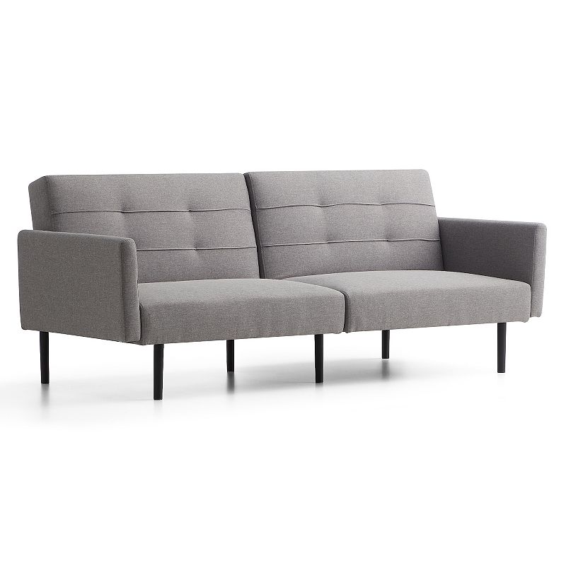 Lucid Dream Collection Channel Tufted Futon, Grey