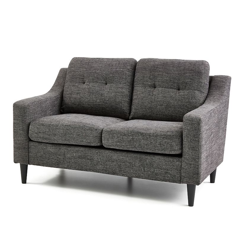 48814806 Lucid Dream Collection Scooped Arm Tufted Loveseat sku 48814806