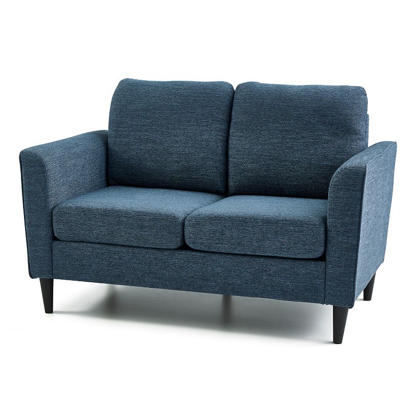 64247439 Lucid Dream Collection Curved Arm Loveseat, Blue sku 64247439