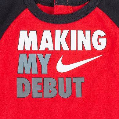 Baby Boy Nike "Making My Debut" Graphic Bodysuit & Jogger Pants Set