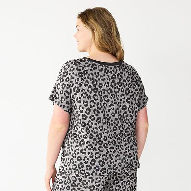 Plus Size Sonoma Goods For Life® Essential Short Sleeve Pajama Top
