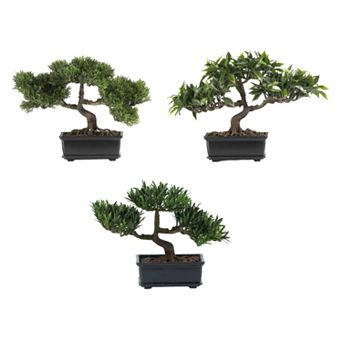 nearly natural 3 pc Silk Bonsai Tree Set