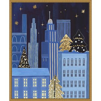Amanti Art Holiday Night III Framed Canvas Wall Art