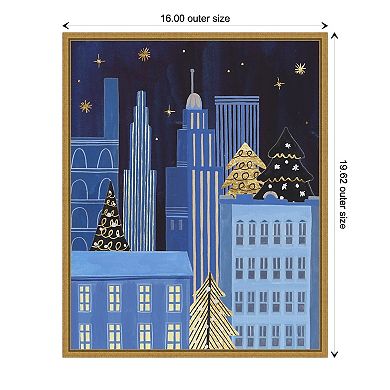 Amanti Art Holiday Night III Framed Canvas Wall Art