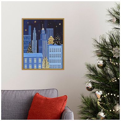 Amanti Art Holiday Night III Framed Canvas Wall Art