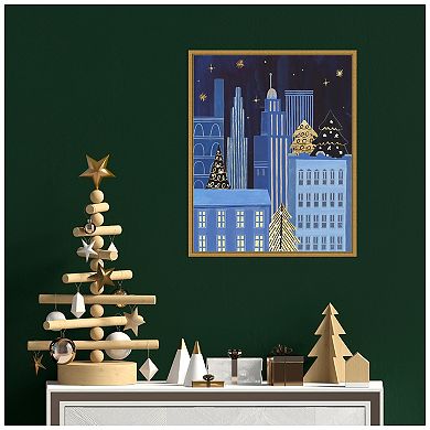 Amanti Art Holiday Night III Framed Canvas Wall Art