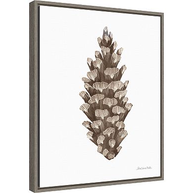 Amanti Art Peace and Joy Pinecone Framed Canvas Wall Art