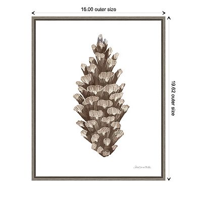 Amanti Art Peace and Joy Pinecone Framed Canvas Wall Art