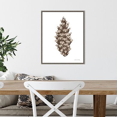 Amanti Art Peace and Joy Pinecone Framed Canvas Wall Art