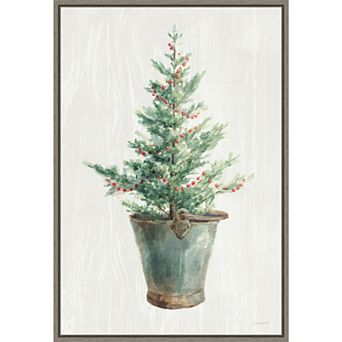 Amanti Art Christmas Tree I Framed Canvas Wall Art