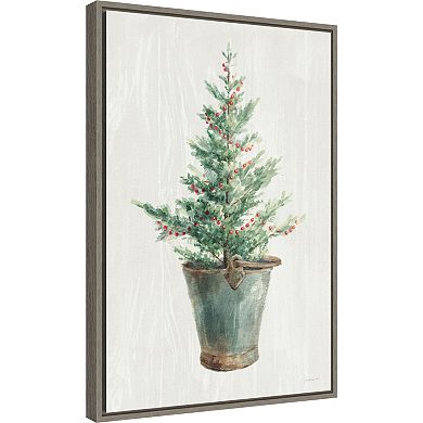 Amanti Art Christmas Tree I Framed Canvas Wall Art