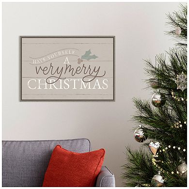 Amanti Art Vintage Christmas IV Framed Canvas Wall Art
