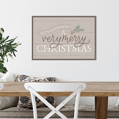 Amanti Art Vintage Christmas IV Framed Canvas Wall Art
