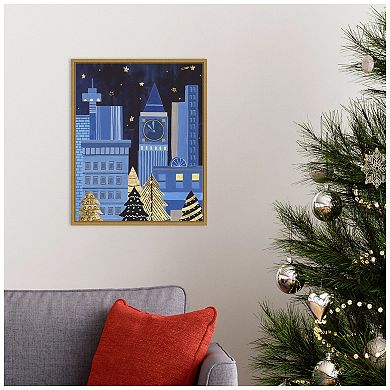 Amanti Art Holiday Night I Framed Canvas Wall Art