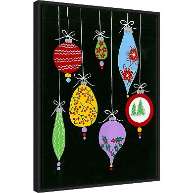 Amanti Art Jazzy Christmas I Framed Canvas Wall Art