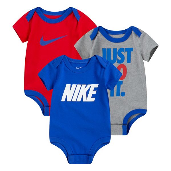 Baby Boy Nike 3-Pack Swoosh Bodysuits