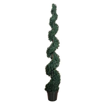 nearly natural 6-ft. Silk Cedar Spiral Tree