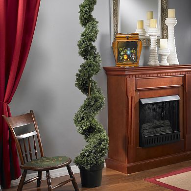 nearly natural 6-ft. Silk Cedar Spiral Tree