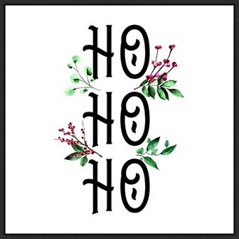 Amanti Art Ho Ho Ho Berries Framed Canvas Wall Art