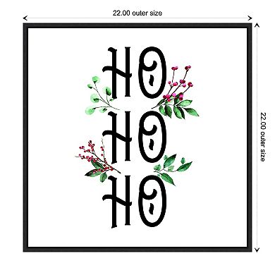 Amanti Art Ho Ho Ho Berries Framed Canvas Wall Art