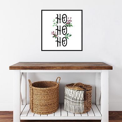 Amanti Art Ho Ho Ho Berries Framed Canvas Wall Art