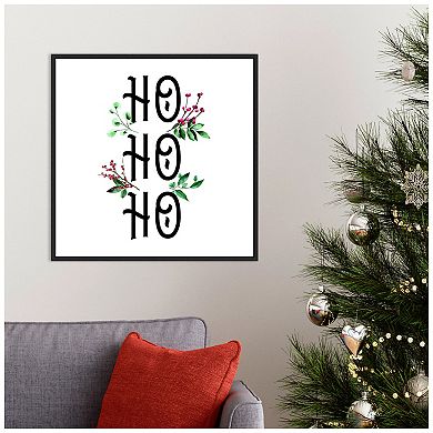 Amanti Art Ho Ho Ho Berries Framed Canvas Wall Art