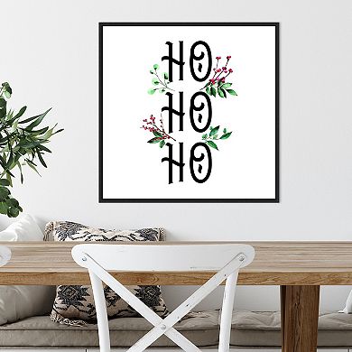 Amanti Art Ho Ho Ho Berries Framed Canvas Wall Art