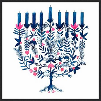 Amanti Art Boho Hanukkah I Framed Canvas Wall Art
