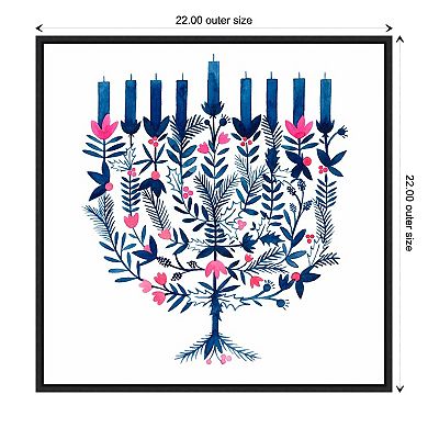 Amanti Art Boho Hanukkah I Framed Canvas Wall Art
