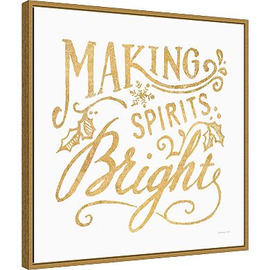 Amanti Art Bright Christmas I Framed Canvas Wall Art