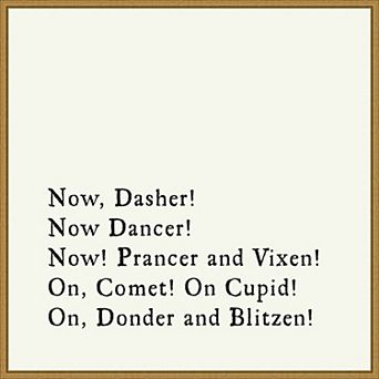 Amanti Art Dash Away All Framed Canvas Wall Art