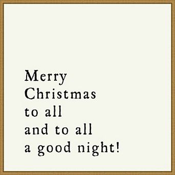 Amanti Art Merry Christmas To All Framed Canvas Wall Art