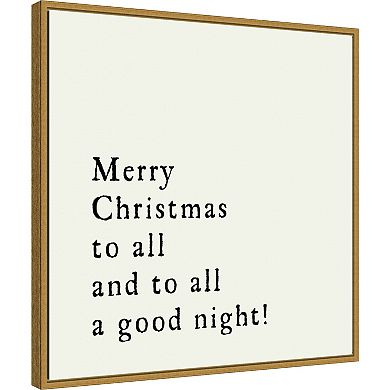 Amanti Art Merry Christmas To All Framed Canvas Wall Art
